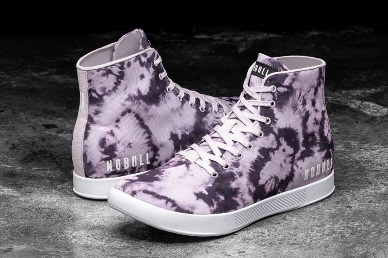 Nobull High-Top Wisteria Tie-Dye Canvas Purple | 56480CEJM