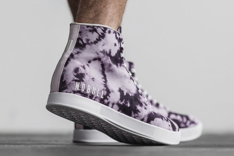 Nobull High-Top Wisteria Tie-Dye Canvas Purple | 05417LTJI