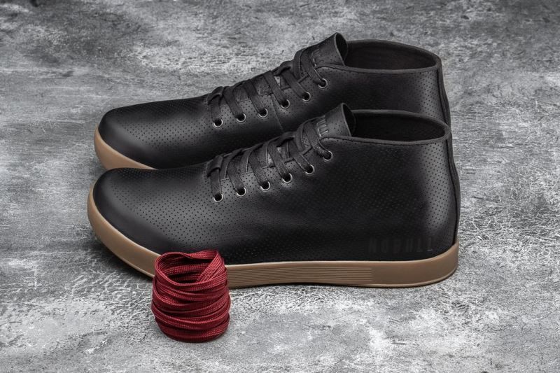 Nobull Leather Mid Black | 39426XKBD