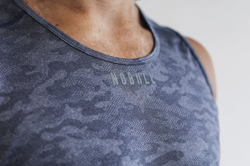 Nobull Lightweight Textured Camo Navy | 16279VYPI