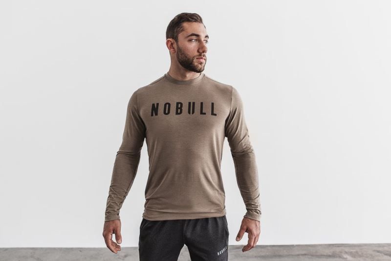 Nobull Long Sleeve Brown | 61270XERH