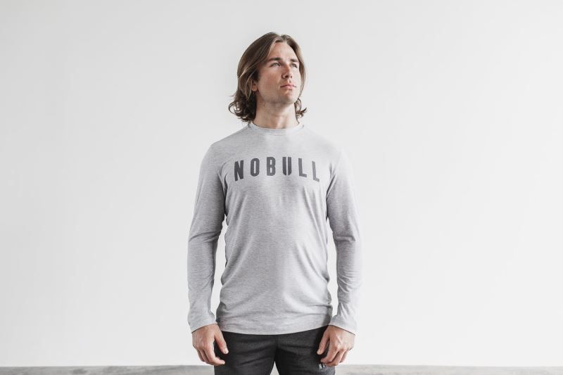 Nobull Long Sleeve Grey | 46210DZWF