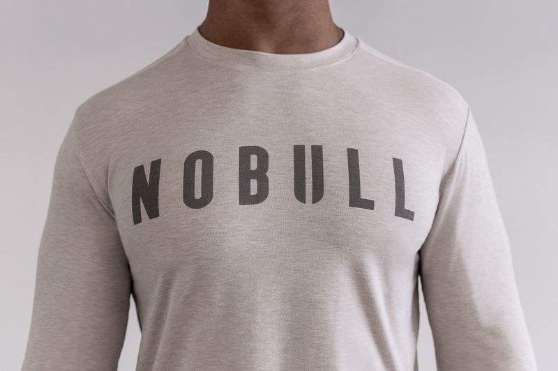 Nobull Long Sleeve White | 17648LNPB