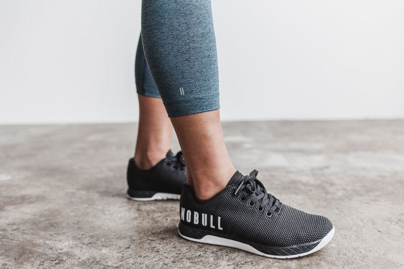 Nobull Mid-Rise Crop Plush Heather Black | 07853RGNP