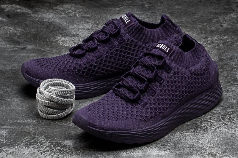 Nobull Plum Reflective Knit Purple | 97354DEMR