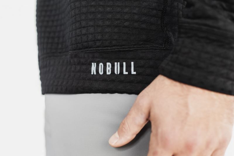 Nobull Quilted Crew Black | 68274OESW