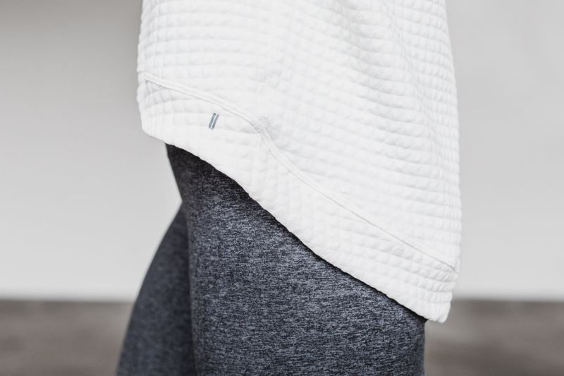 Nobull Quilted Crew White | 52743LSOD