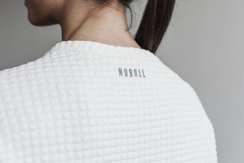 Nobull Quilted Crew White | 52743LSOD