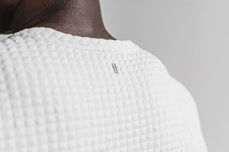 Nobull Quilted Crew White | 70869RWLU