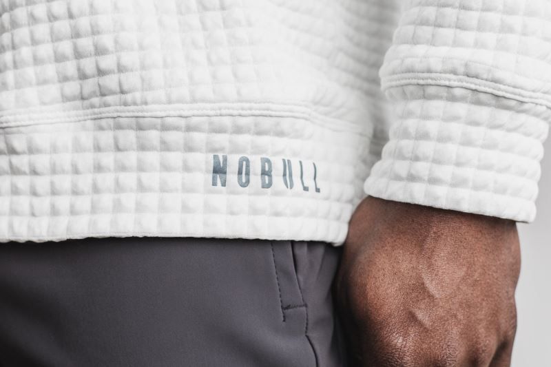 Nobull Quilted Crew White | 70869RWLU