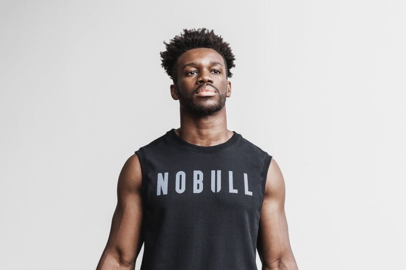 Nobull Sleeveless Crew Black | 85906KADM