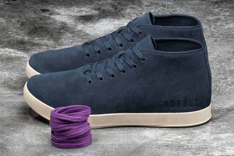 Nobull Suede Mid Navy White | 73814LUGS