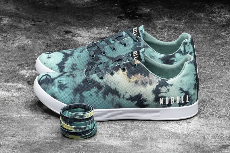 Nobull Tie-Dye Canvas Turquoise | 54867HJRT