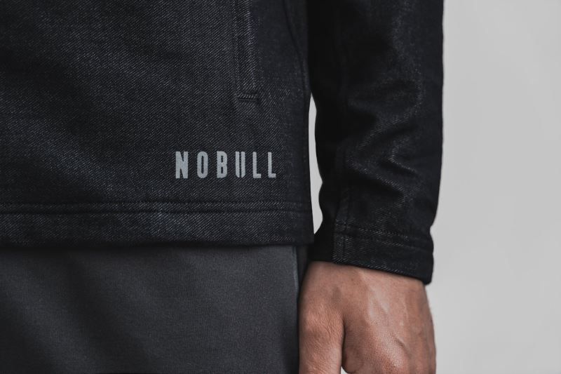 Nobull Twill Zip-Up Black | 16057POQW