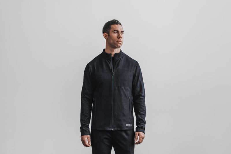 Nobull Twill Zip-Up Black | 16057POQW